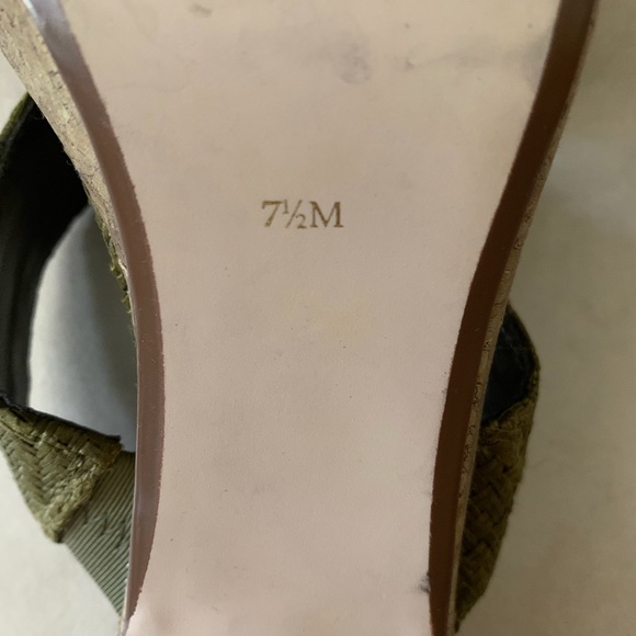 Ann Marino Rafia Shoes w/ Cork base - sz 7 1/2 - Picture 10 of 13